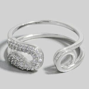 1 LEFT!! ALEX SILVER SAFETY PIN RING